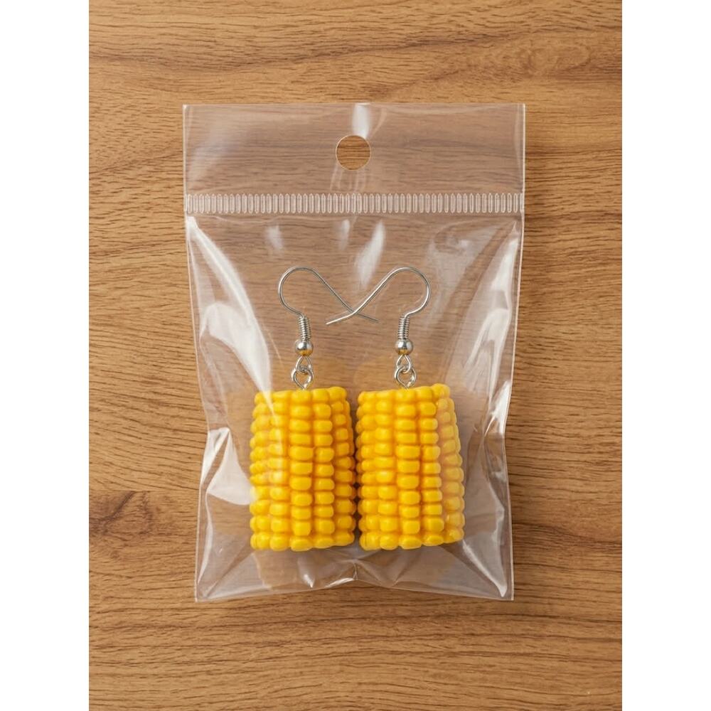NEW Women's 3D Adorable Funny Novelty Dangle Drop Earrings Corn On The Cob